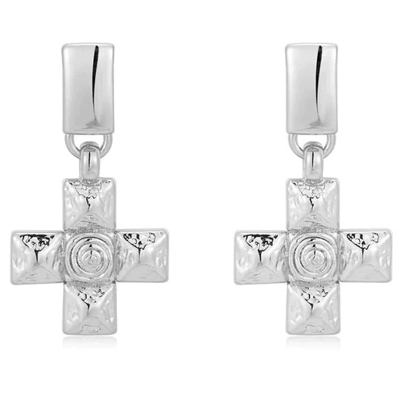 SOLD OUT $85 LUV AJ CROSS DANGLE EARRINGS MEJURI GORJANA BAUBLEBAR FREE PEOPLE - Picture 4 of 12